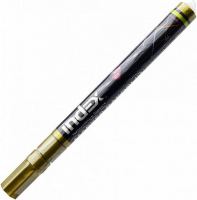 Маркер-краска лаковый пулевидный INDEX, 3 мм, золотой