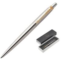 Ручка гелевая автоматическая, 1 (M) мм, черный цвет чернил PARKER, JOTTER STAINLESS STEEL GT