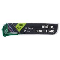 Грифели для автоматического карандаша 0,7 мм, HB (ТМ), INDEX,12 шт