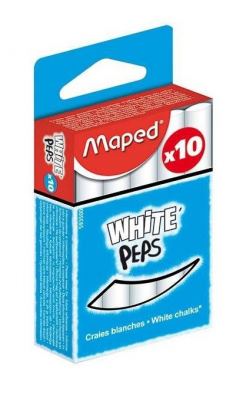 Мел школьный белый Maped White peps, 10 шт